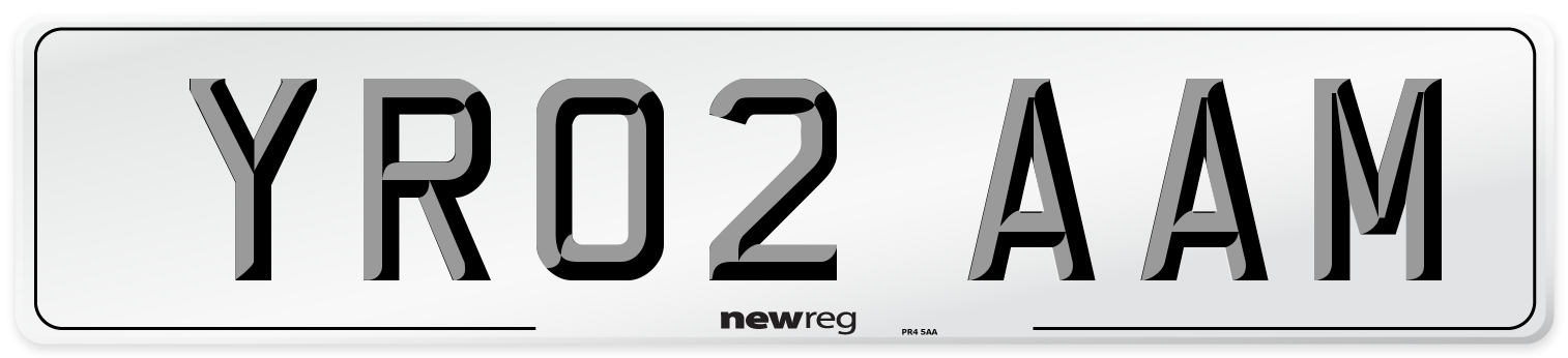 YR02 AAM Number Plate from New Reg